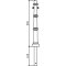 Dekorativ puller i aluminium | serie 495B | fastmonteret, til indst�bning i beton med jordanker, total l�ngde ca. 1300 mm | med 2 �jer